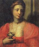 PULIGO, Domenico Portrait of a Woman Dressed as Mary Magdalen oil painting on canvas
